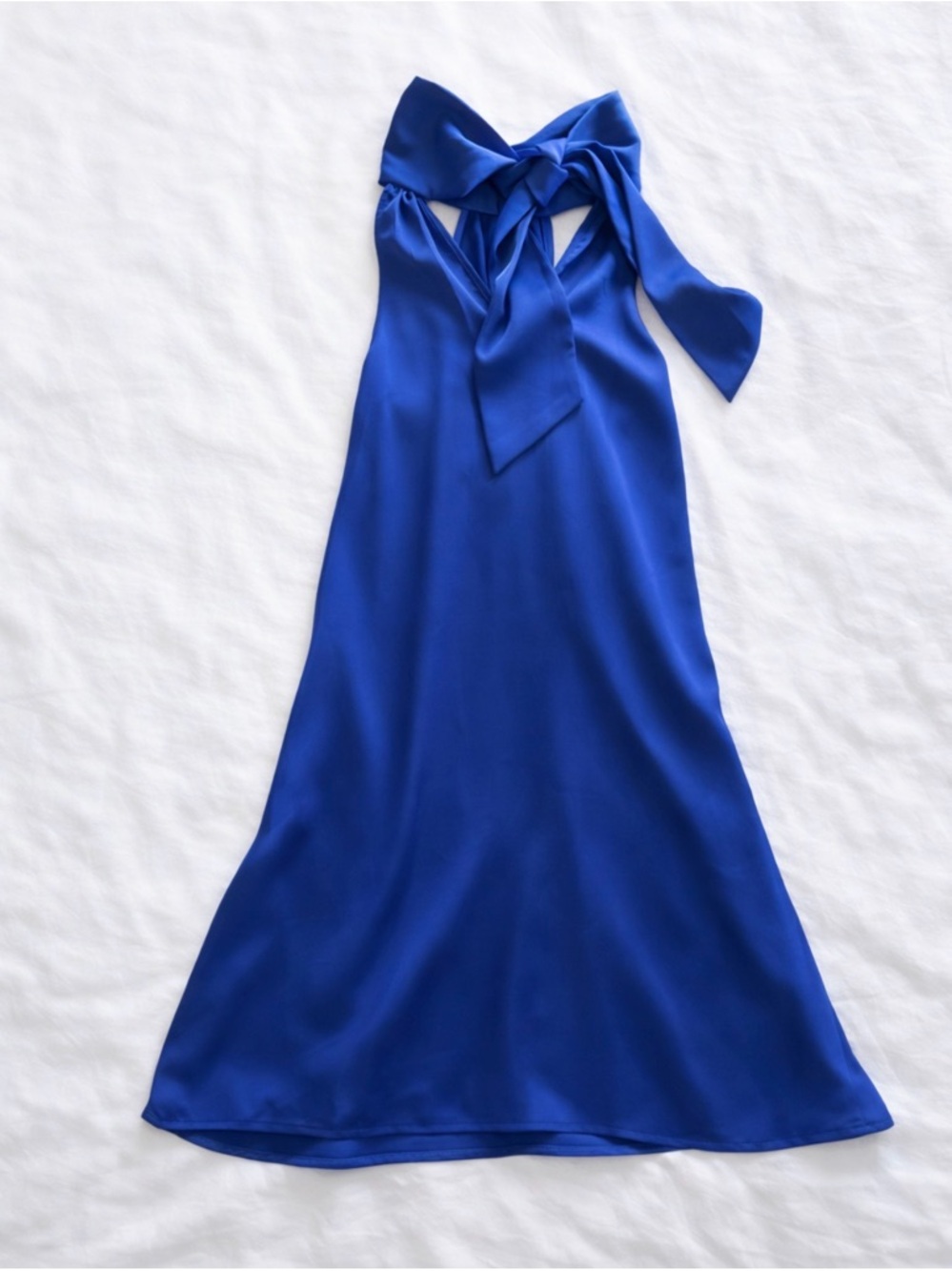 Target One-Shoulder Royal Blue Bow-Detail Dress